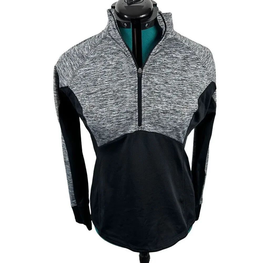 Reebok black and grey running top- size M
